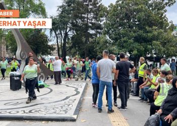 Ağaç A.Ş. işçileri İBB önünde eylemde