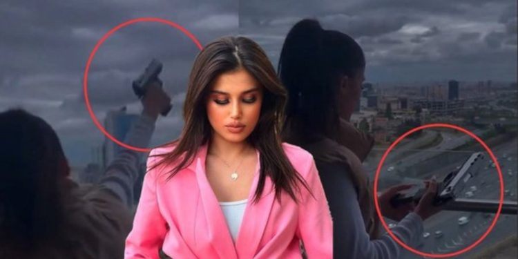 İstanbul’da rezidansın balkonundan ateş eden manken yakalandı