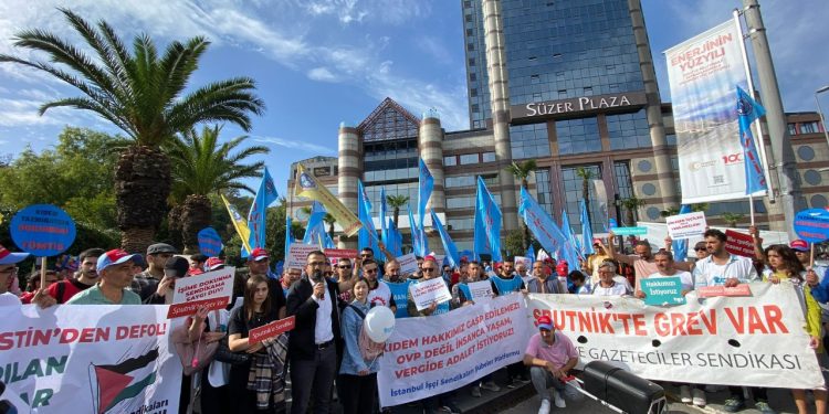 İstanbul İşçi Sendikaları Şubeler Platformu’ndan Sputnik grevine destek