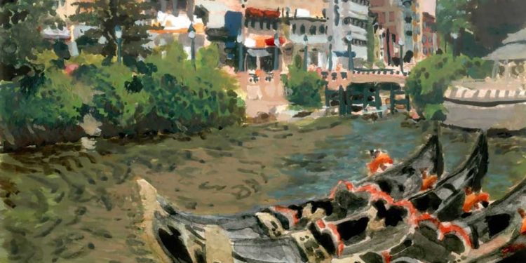 Eskişehir sokaklarını tuvalinde canlandırdı